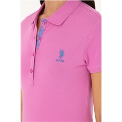 Kadın Pembe Basic Polo Yaka Tişört