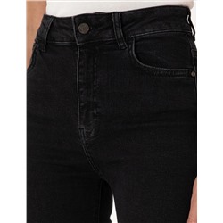 Siyah Skinny Flare Fit Jean Pantolon