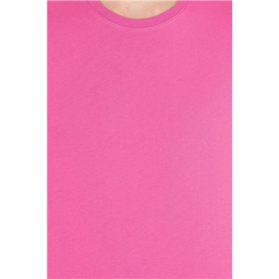 Erkek Pembe Basic Bisiklet Yaka Tişört