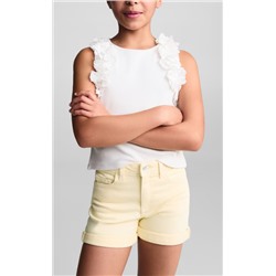 Short denim bajo vuelto