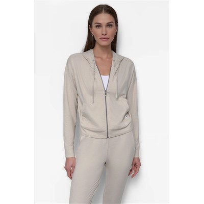 CROPPED SPACE-DYED HOODIE