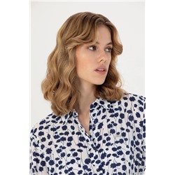 Kadın Lacivert Uzun Kollu Gömlek