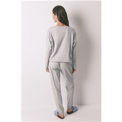 Pijama largo algodón Hedwig gris