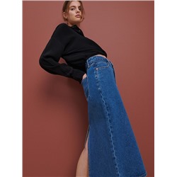 Midi-Rock aus Denim