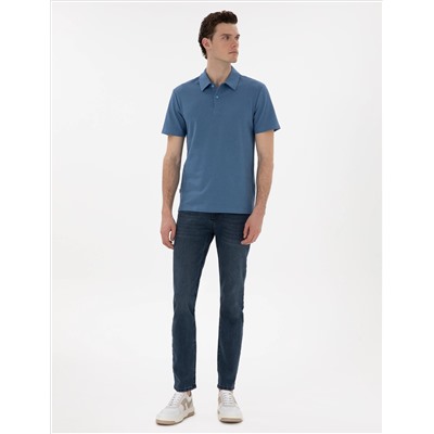 Mavi Slim Fit Polo Yaka Tişört