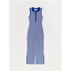 Jumpsuit aus Jacquard mit hohem EcoVero™-Anteil