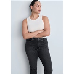 Jeans skinny tiro medio