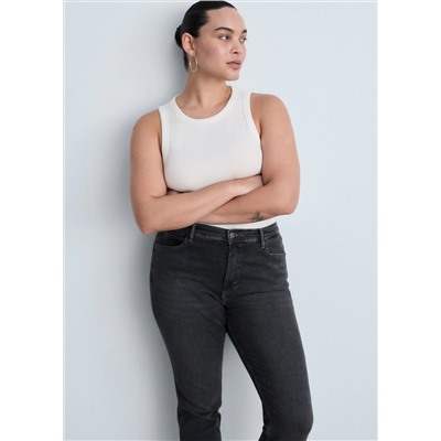 Jeans skinny tiro medio