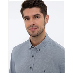 Gri Regular Fit Uzun Kollu Gömlek