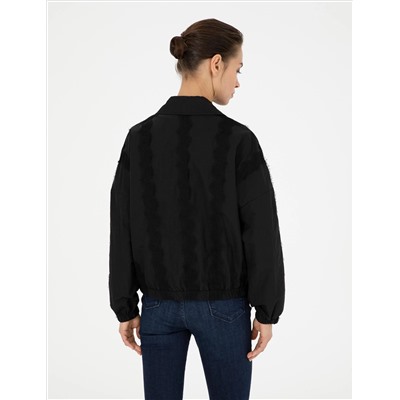 Siyah Comfort Fit Mevsimlik Mont