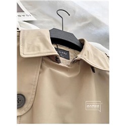 Классический двубортный плащ цвета хаки, укороченый