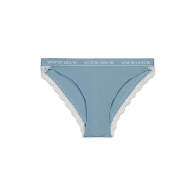 Braga clásica algodón canalé verde