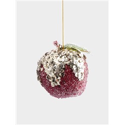 Игрушка елочная, 11 см, пенопласт/пластик, красная, Яблоко, New year