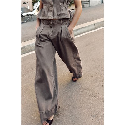 JEANS Z1975 WIDE LEG TIRO MEDIO PINZAS