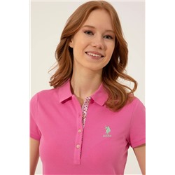 Kadın Pembe Basic Polo Yaka Tişört