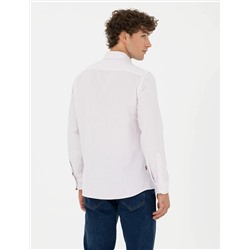 Bordo Slim Fit Uzun Kollu Gömlek