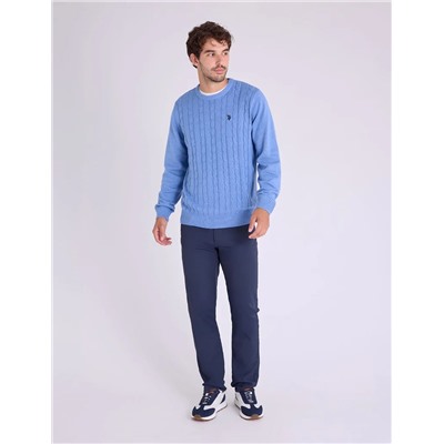 CABLE CREW NECK SWEATER