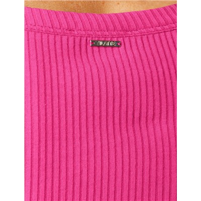 Футболка из трикотажа в широкий рубчик