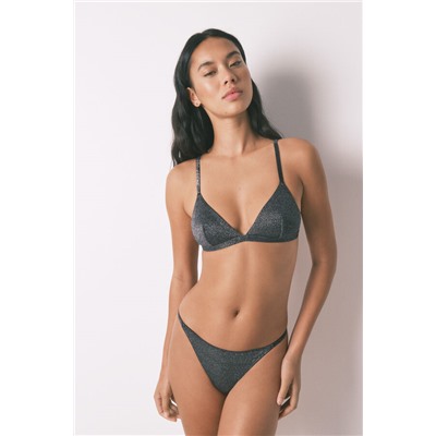 Sujetador NATURAL lurex terciopelo negro