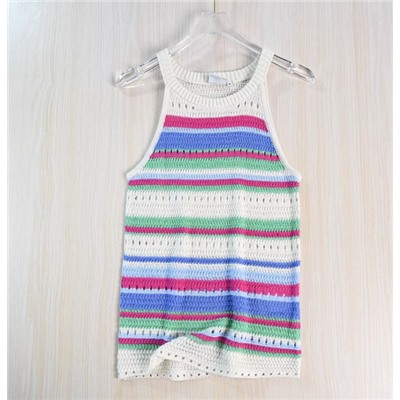 Женский хлопковый вязаный жилет