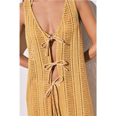 Túnica larga abierta crochet multicolor