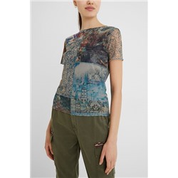 Camiseta slim tul paisajes