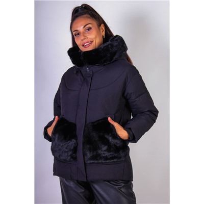 Зимняя куртка с капюшоном Меховая отделка арт.631