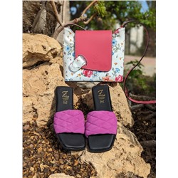 Ab.Zapatos 3420 BENEDETTO+Vera pelle flores fuxia АКЦИЯ
