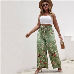 Легкие свободные женские брюки Plus Size