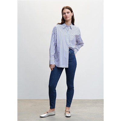 Jeans skinny tiro alto