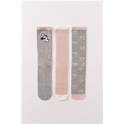 Pack 3 calcetines largos algodón Minnie