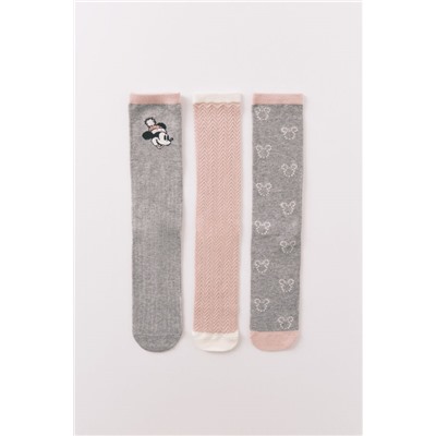 Pack 3 calcetines largos algodón Minnie