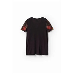 Camiseta cuello pico boho
