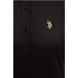 Kadın Siyah Uzun Kollu Basic Gömlek