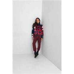 Chaqueta corta de pelo multicolor