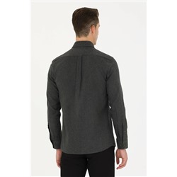 Erkek Siyah Uzun Kollu Basic Gömlek