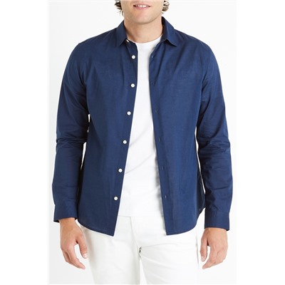 Camisa regular fit - Azul