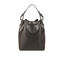 Bolso saco de piel Jila Negro