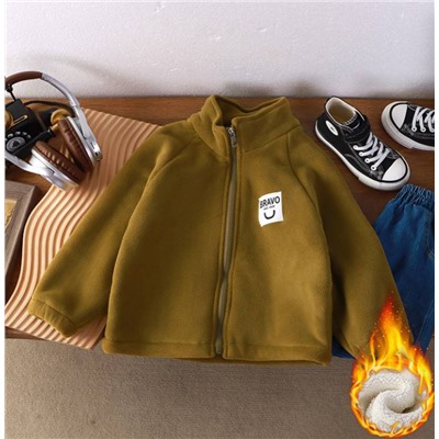 Детские двусторонние флисовые утолщенные куртки