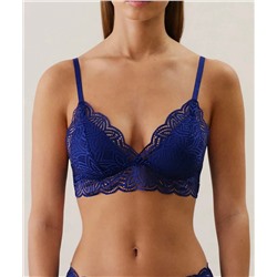 Sujetador triangular push-up de encaje