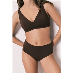 Braga alta microfibra clean cut marrón