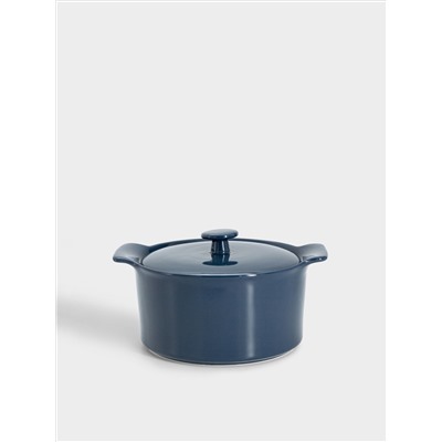 Кастрюля, 1,3 л, с крышкой, фарфор P, синяя, Indulgence