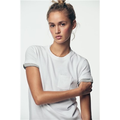 WASHED T-SHIRT WITH POCKET