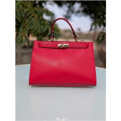 Итальянская сумка из натуральной кожи Ab.Zapatos PELLE Birkin/2 (720) rojo