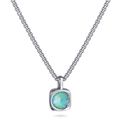 Кулон Теннис (кристаллы SW мятные 8мм; покрытие родий) 50-57см, Есть комплект