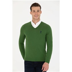 Erkek Yeşil Basic Kazak