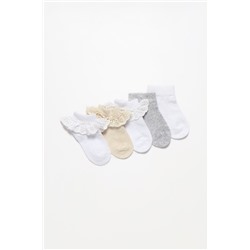 Pack de 5 pares de calcetines con puntilla