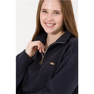 Kadın Lacivert V - Yaka Kazak