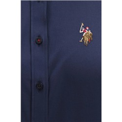 Kadın Lacivert Uzun Kollu Basic Gömlek