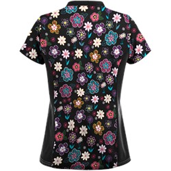 UA Wild Garden Black Scrub Top
